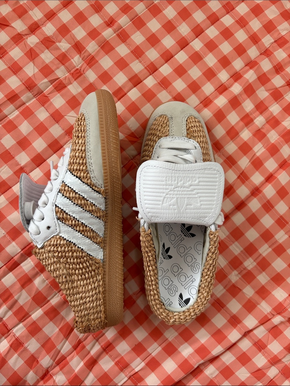 adidas custom slide sambas- raffia collection